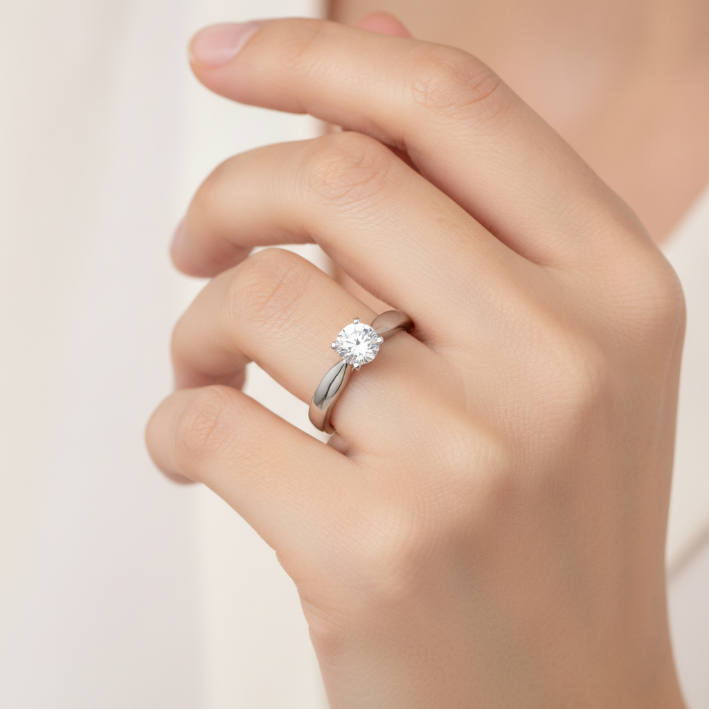 Glen Solitaire Ring In 925 Sterling Silver - Thirteen