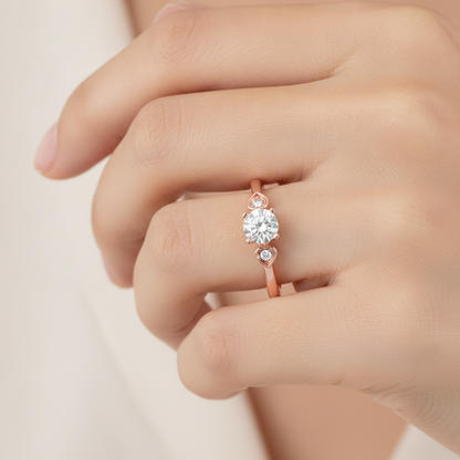Dignified Solitaire Ring In 925 Sterling Silver - Thirteen