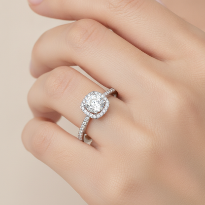 Pluvio Bridal Ring Set In 925 Sterling Silver - Thirteen