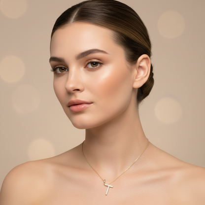 Rose Gold Diamond Letter T Initial Pendant Charm