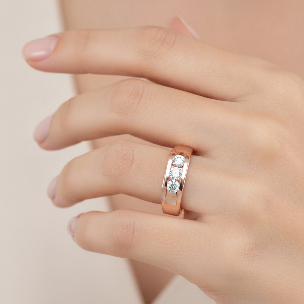 Angelic Men's Broad Band Ring In 925 Sterling Silver - Thirteen
