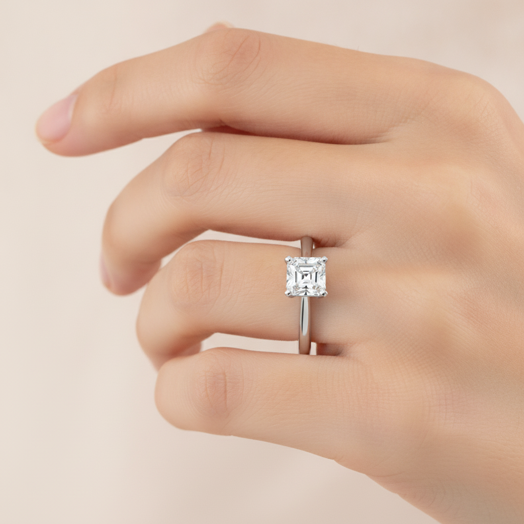 The Dazzling Solitaire Ring In 925 Sterling Silver - Thirteen