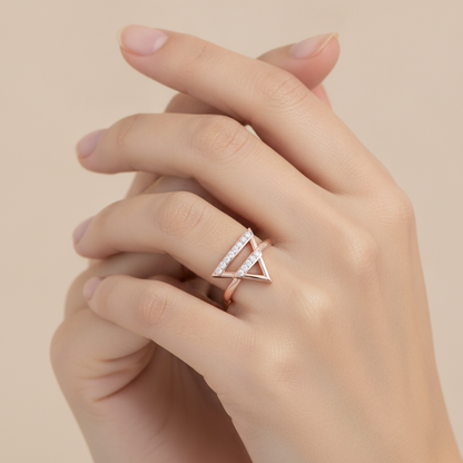 Twisted Tiara Diamond Ring In 925 Sterling Silver - Thirteen