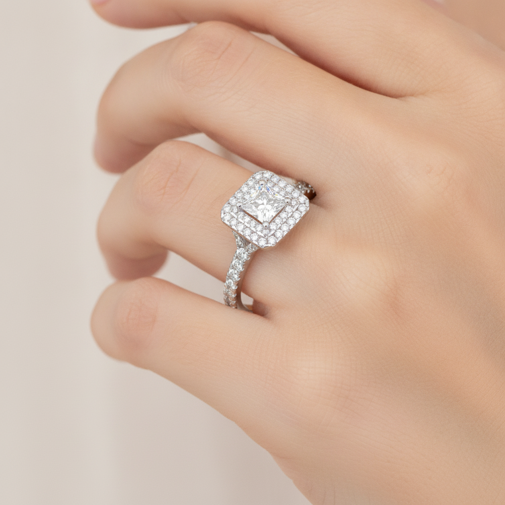 Classy Solitaire Ring In 925 Sterling Silver - Fourteen