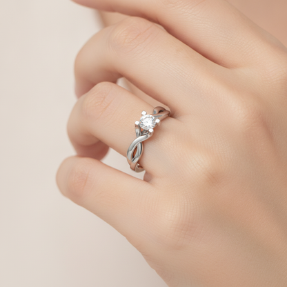 Panacea Solitaire Ring In 925 Sterling Silver - Thirteen