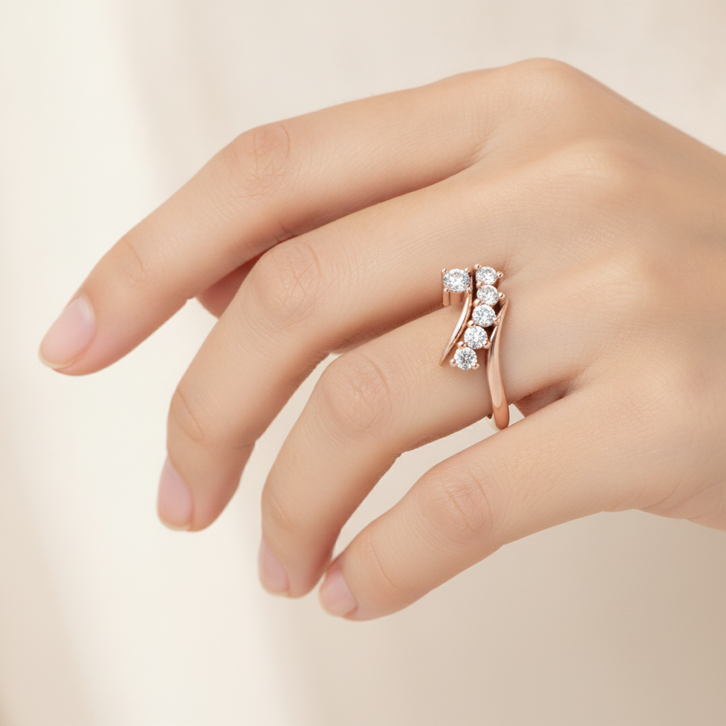 Tiara Diamond Ring In 925 Sterling Silver - Thirteen