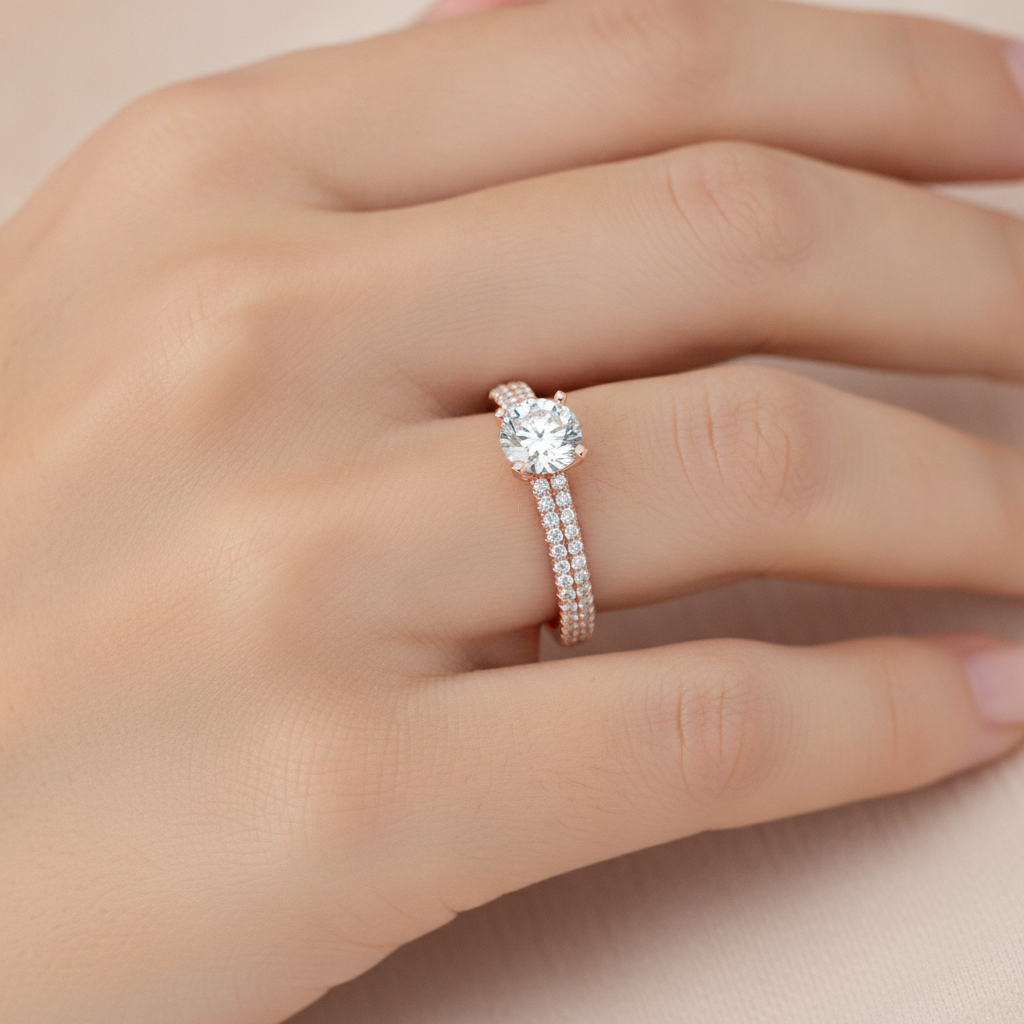 Mono Solitaire Ring In 925 Sterling Silver - Thirteen