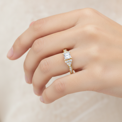 Precious Solitaire Ring In 925 Sterling Silver - Thirteen