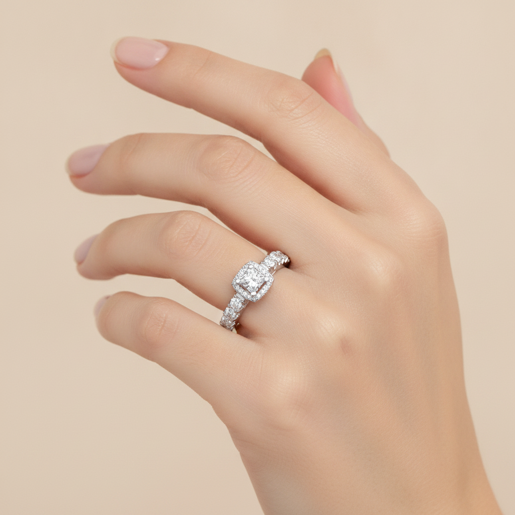 Unusual Diamond Engagement Ring - Fifteen