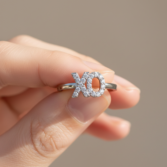 Diamond XO Hugs and Kisses Ring