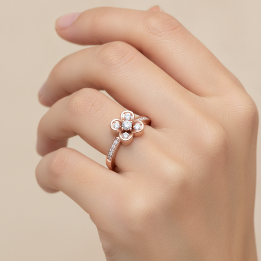 Flower Crown Ring In 925 Sterling Silver - Fourteen