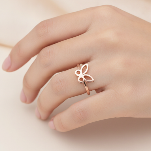Butterfly Gold Ring - Fifteen