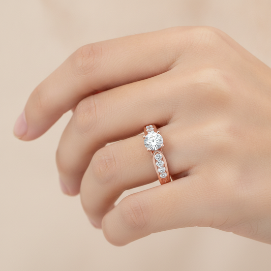Drop Solitaire Ring - Fourteen