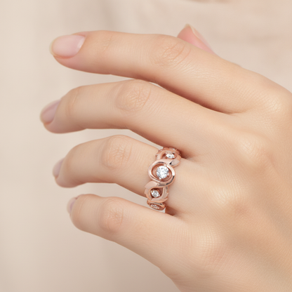 Ocean Pink Cluster Ring - Fourteen
