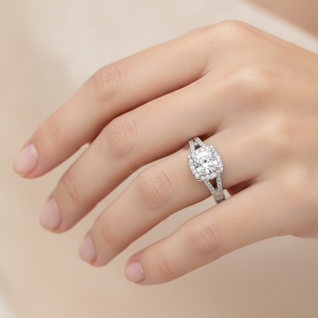 Neat Solitaire Ring In 925 Sterling Silver - Fourteen
