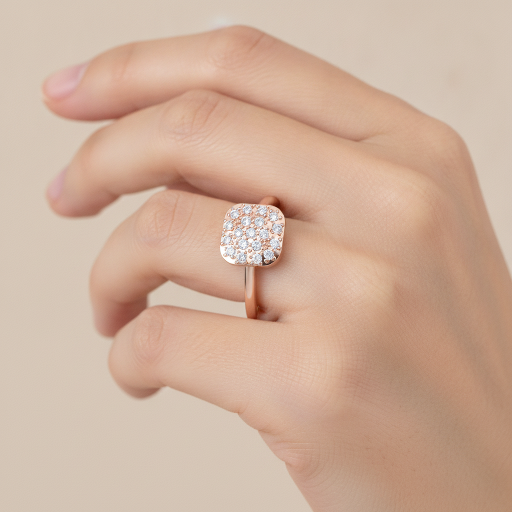 Daisy Dee Ring In 925 Sterling Silver - Fourteen