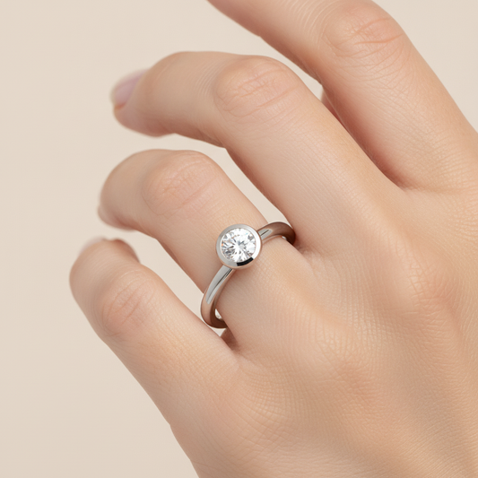 Riparian Solitaire Ring - Fourteen