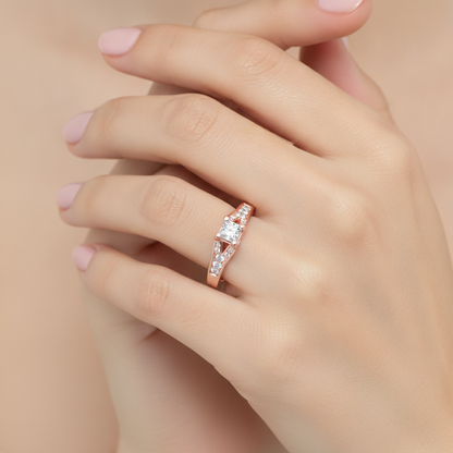 Queen Solitaire Ring In 925 Sterling Silver - Fifteen