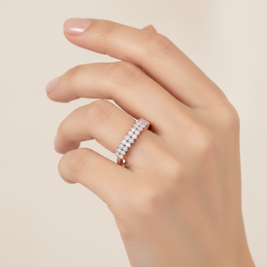 Glow Ring Cluster Ring In 925 Sterling Silver - Fourteen