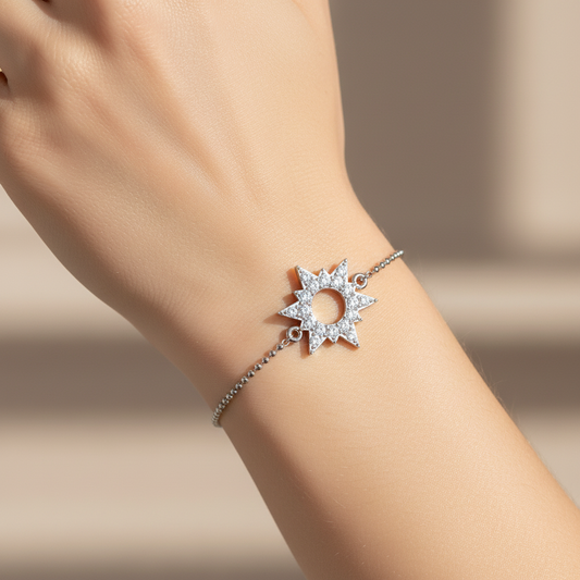 Starburst Halo Bracelet With Pav Crystals - Two