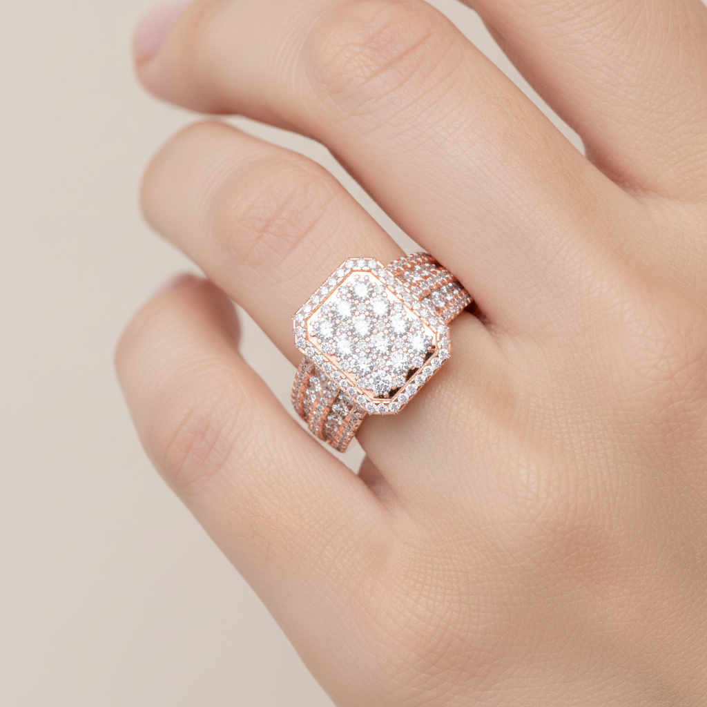 Celestial Diamond Men's Ring In 925 Sterling Silver - Fourteen