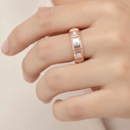 Incredible Broad Band Ring In 925 Sterling Silver - Twenty-Two
