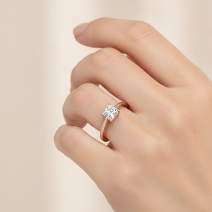 Vintage Inspired Solitaire Ring In 925 Sterling Silver - Fourteen