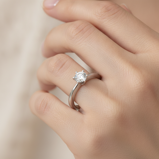 Efficient Solitaire Ring - Fourteen