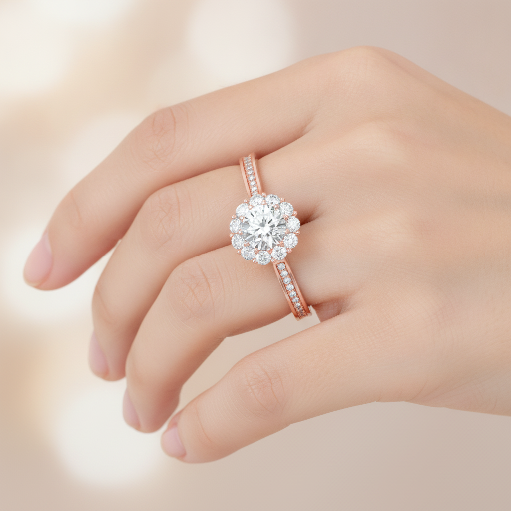 Congenial Diamond Ring In 925 Sterling Silver - Fourteen