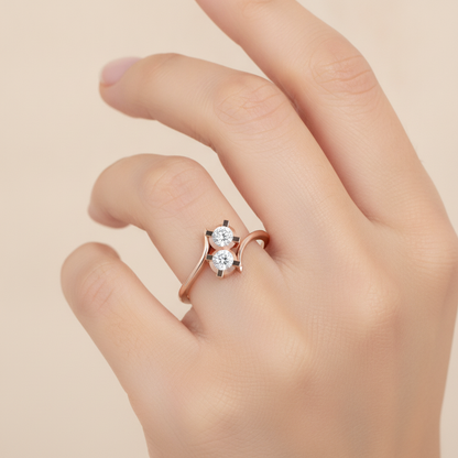 Jazzed Up Jewelry Diamond Ring In 925 Sterling Silver - Fourteen