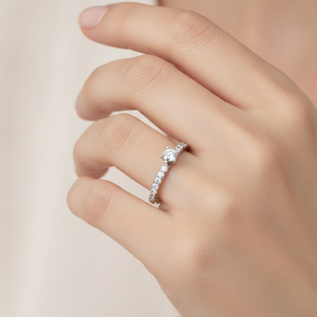 Tangled Solitaire Ring - Fourteen