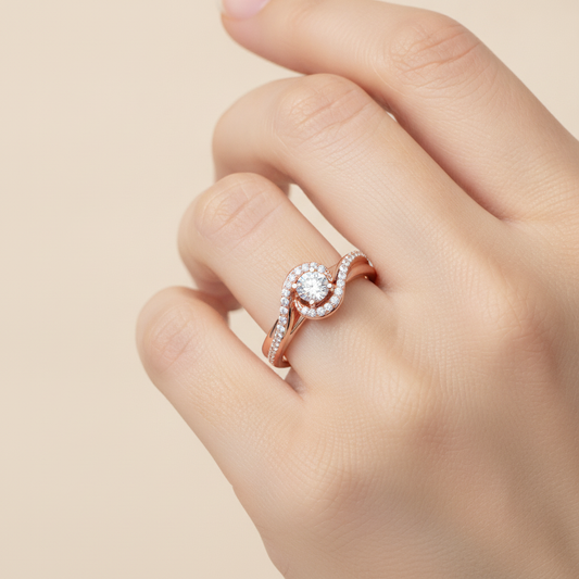 Milagro Halo Ring In 925 Sterling Silver - Fourteen