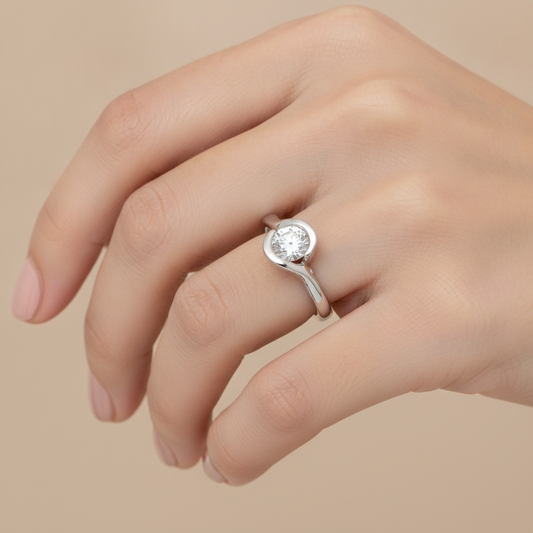 Speal Classic Solitaire Ring In 925 Sterling Silver - Fifteen