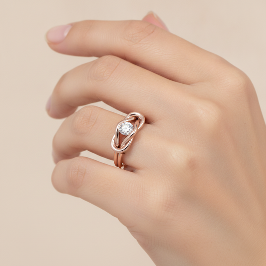 Perfect Fiesta Solitaire Ring In 925 Sterling Silver - Fourteen