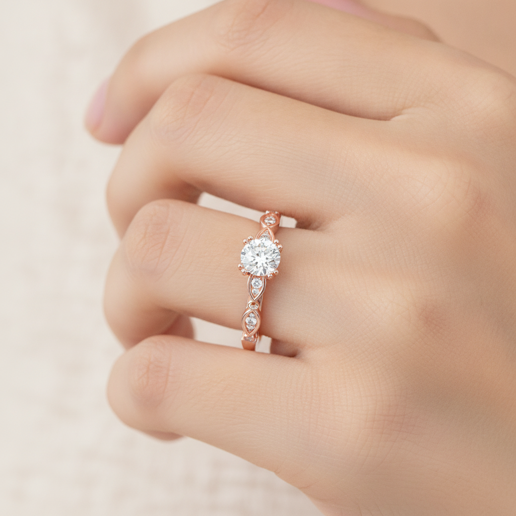 Spar Diamond Ring In 925 Sterling Silver - Fourteen