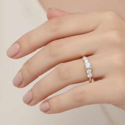 Blessing Solitaire Ring In 925 Sterling Silver - Fourteen