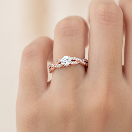 Carino Diamond Ring In 925 Sterling Silver - Fourteen