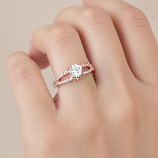 Lush Diamond Ring In 925 Sterling Silver - Fourteen