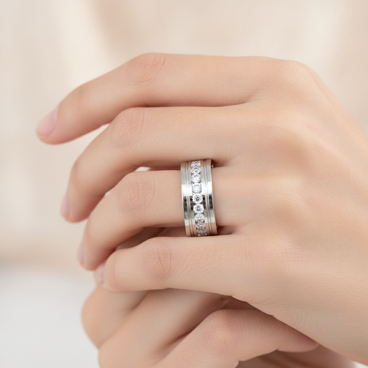 Prestige Men's Broad Band Ring - Fourteen