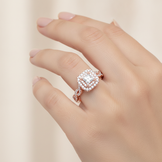 Stuffy Solitaire Ring In 925 Sterling Silver - Fourteen