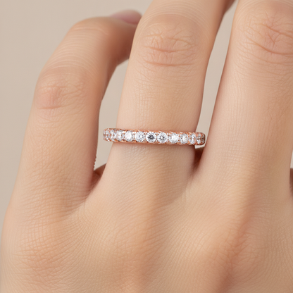Sparkly Eternity Band In 925 Sterling Silver - Fourteen