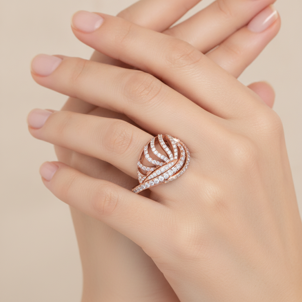 Flickering Loop Cluster Ring - Fourteen