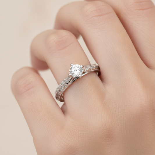 Truffle Solitaire Ring In 925 Sterling Silver - Fifteen