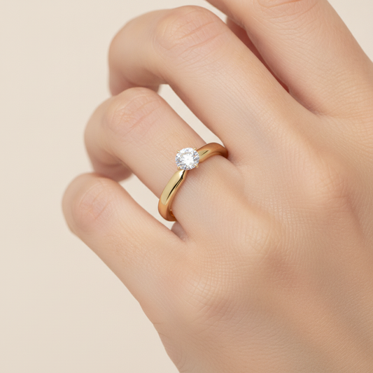 Ebullient Classic Solitaire Ring - Fourteen