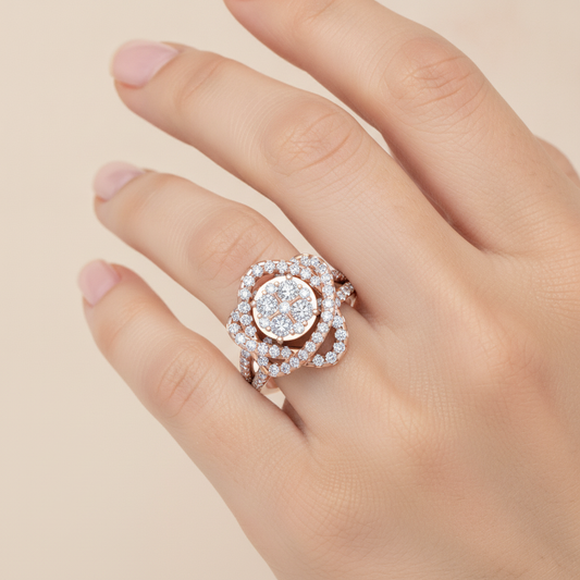 Flower Cocktail Ring - Fourteen