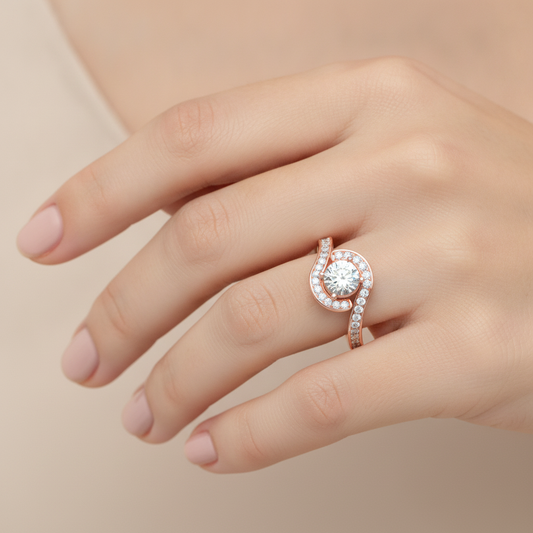Stacks Cluster Ring In 925 Sterling Silver - Fourteen