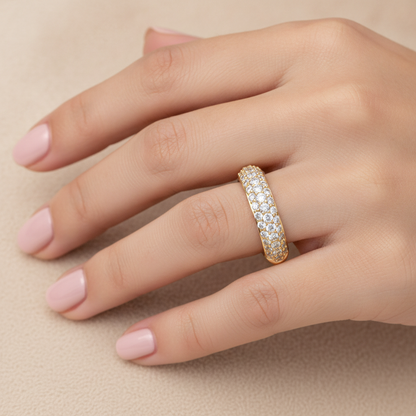 Fling Half Eternity Band In 925 Sterling Silver - Fifteen