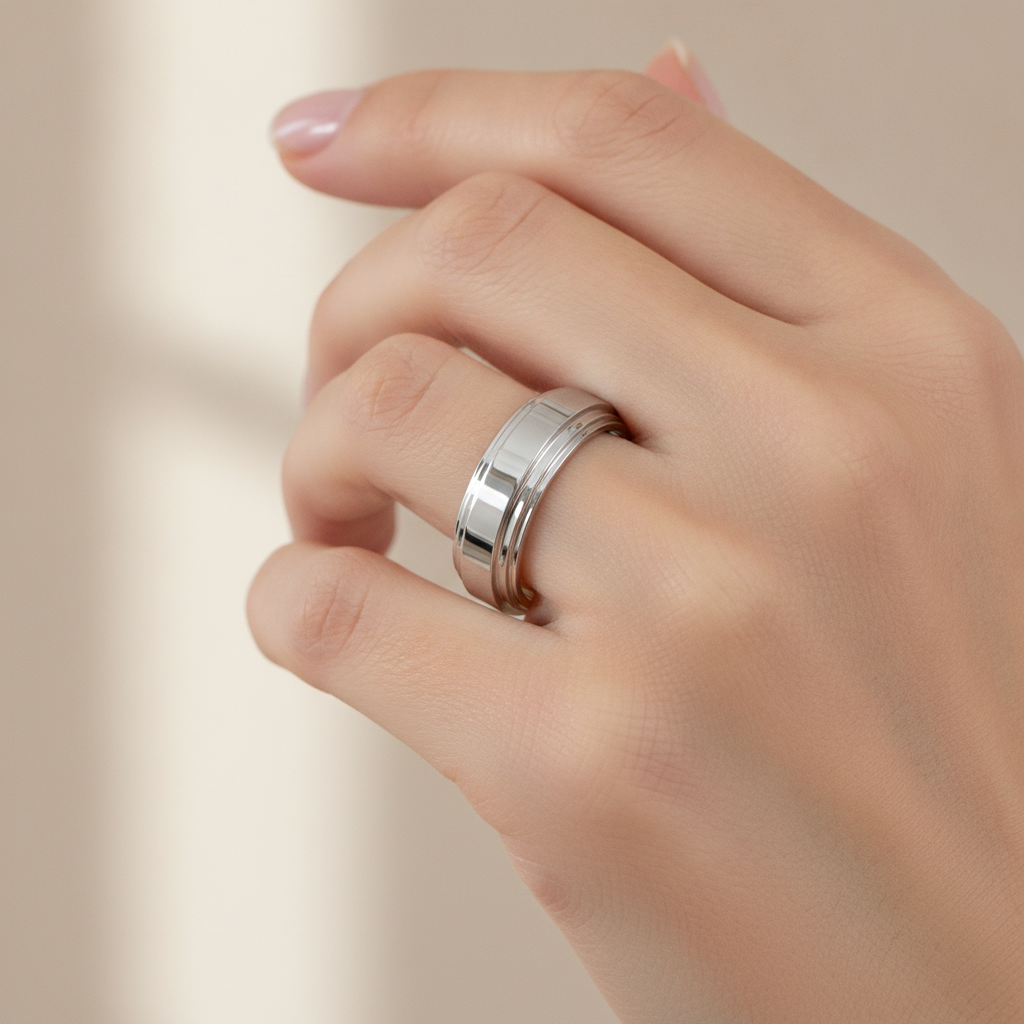 Splendor Men's Broad Band Ring - Fourteen