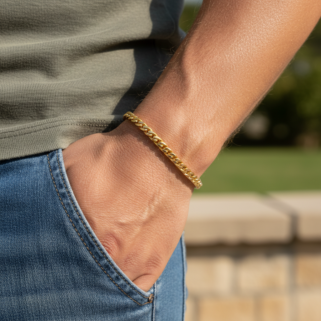 Cuban Link Chain Bracelet For Men And Women - Two