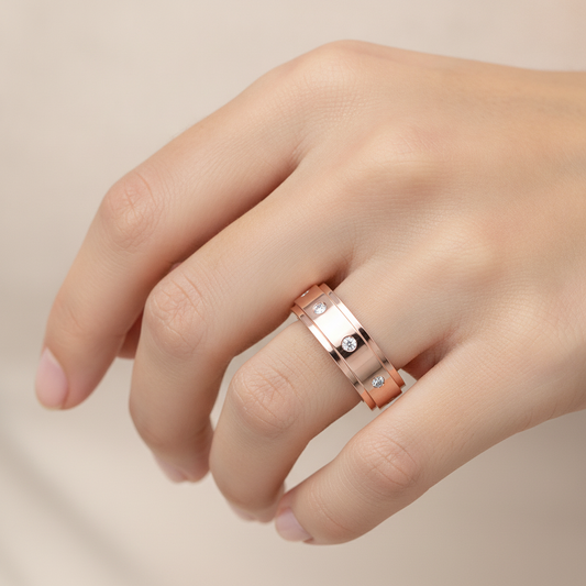 Divine Men's Broad Band Ring In 925 Sterling Silver - Fourteen